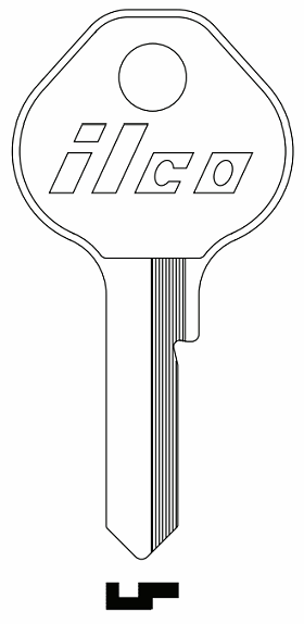 Ilco 1092CNTLBI Key Blank