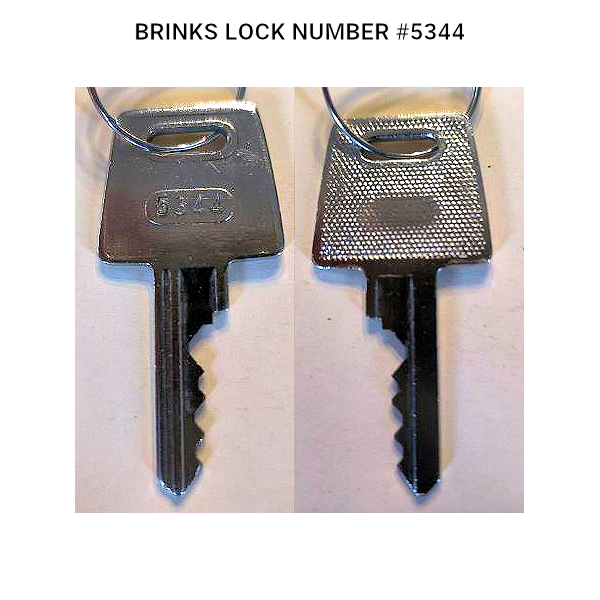 BRINKSSAFEKEY - SET OF TWO (2) HOME SECURITY SAFE REPLACEMENT KEYS - BRINKS more images