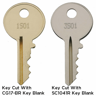 CompX Chicago 1S01 - 9S50 - 8S36 Replacement Key