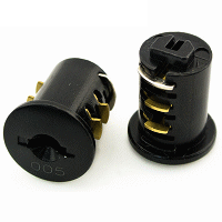412 LOCK CORE - KIMBALL OFFICE - NEW STYLE, DOUBLE-SIDED, BLACK FINISH