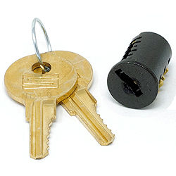 NNC123 LOCK CORE W/ 2 KEYS - STEELCASE - KIT BLACK
