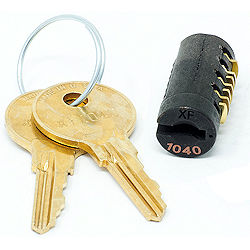 XF1142 SPECIAL ORDER - LOCK CORE W/ 2 KEYS - STEELCASE - KIT BLACK(LEAD TIME IS 2 WEEKS)