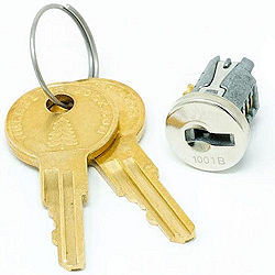 144TB SPECIAL ORDER - LOCK CORE W/ 2 KEYS - COMPX TIMBERLINE - POLISHED NICKEL(LEAD TIME IS 2 WEEKS)