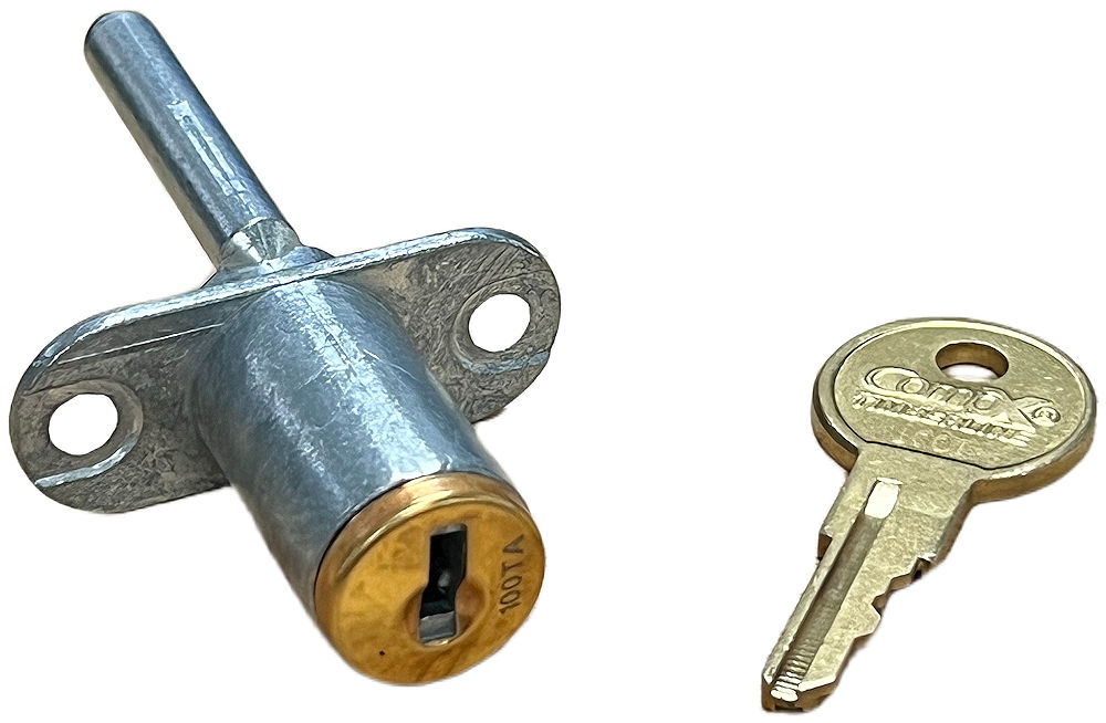 CompX Timberline CB-100 Front Mounted Gang Drawer Lock - Polished Brass Finish Core