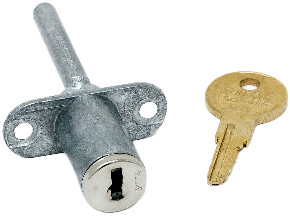 CompX Timberline CB-100 Front Mounted Gang Drawer Lock - Polished Nickel Finish Core