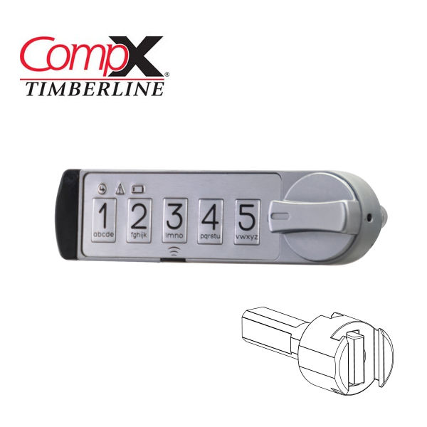 270130-005-01 - ELECTRONIC LOCK FOR TIMBERLINE -- FINISH: CHROME; KEYPAD/LOCK ORIENTATION: 270 DEG; KNOB OPTIONS: TRADITIONAL; SPINDLE: DRIVER FOR TIMBERLINE LOCKS; OPERATING MODE: STATION MODE - SINGLE USER - TRITEQ
