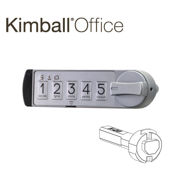 321100-504-22 - ELECTRONIC LOCK FOR KIMBALL OFFICE -- FINISH: BLACK; KEYPAD/LOCK ORIENTATION: 0 DEG; KNOB OPTIONS: TRADITIONAL; SPINDLE: DRIVER FOR KIMBALL OFFICE K DOUBLE-SIDED (NEW STYLE) SERIES LOCKS; OPERATING MODE: LOCKER MODE - MULTI USER - TRITEQ