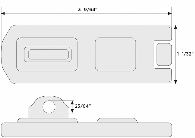 ABUS 100/80 Lock Hasp Dimensions