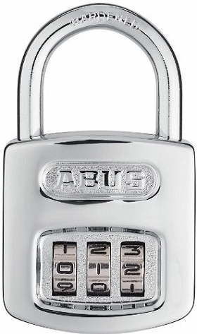 ABUS All Weather Chrome 3-Dial Resettable Combination Padlock - SKU: 160/40