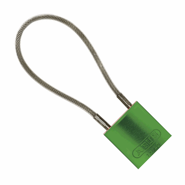 72/30CAB-BLACK-KD - BLACK 4IN. CABLE SHACKLE SAFETY PADLOCK - KEYED DIFFERENT - ABUS more images