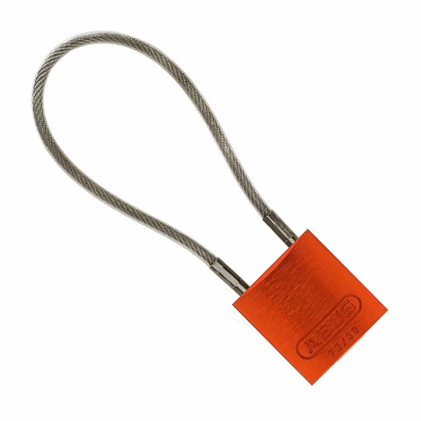 72/30CAB-BLACK-KD - BLACK 4IN. CABLE SHACKLE SAFETY PADLOCK - KEYED DIFFERENT - ABUS more images