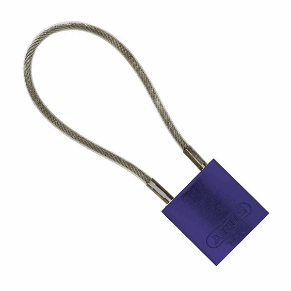 ABUS 72/30CAB Purple Cable Shackle Safety Padlock