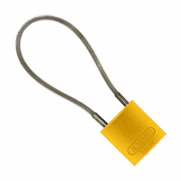 72/30CAB-BLACK-KD - BLACK 4IN. CABLE SHACKLE SAFETY PADLOCK - KEYED DIFFERENT - ABUS more images