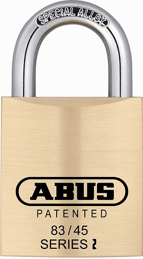 ABUS Schlage 45mm All Weather Solid Brass Rekeyable Padlock with 1 Inch Shackle - SKU: 83/45