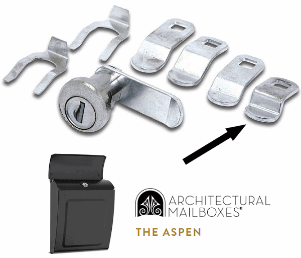 PTR-DC656UN - DUST SHUTTERED SPRING CLIP MAILBOX LOCK W/ 2 KEYS - ESP more images