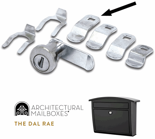 PTR-DC656UN - DUST SHUTTERED SPRING CLIP MAILBOX LOCK W/ 2 KEYS - ESP more images