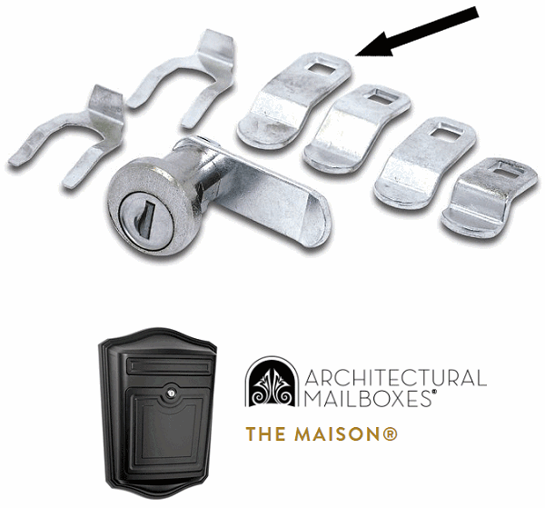 PTR-DC656UN - DUST SHUTTERED SPRING CLIP MAILBOX LOCK W/ 2 KEYS - ESP more images