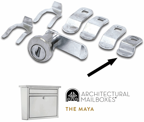 PTR-DC656UN - DUST SHUTTERED SPRING CLIP MAILBOX LOCK W/ 2 KEYS - ESP more images