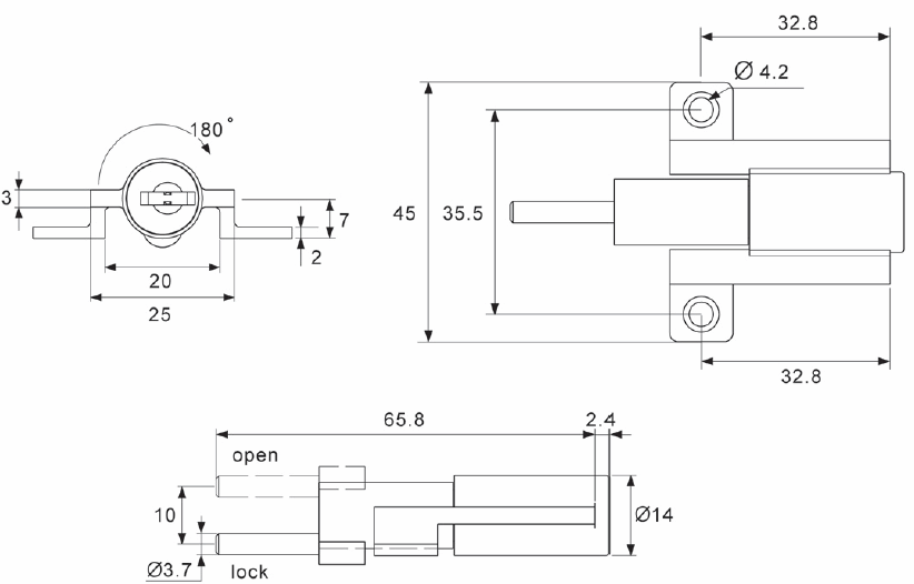 A-ZUM LM0678 Cabinet Lock Diagram