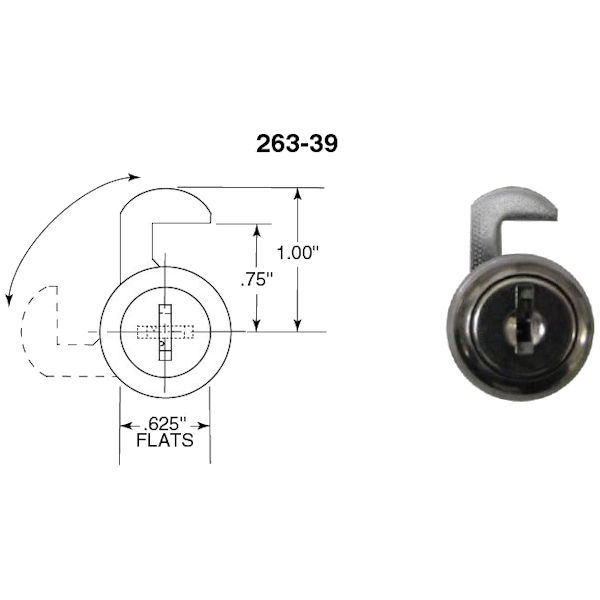 Bobrick B-263-39 Toilet Paper Dispenser Lock - Gallery Image