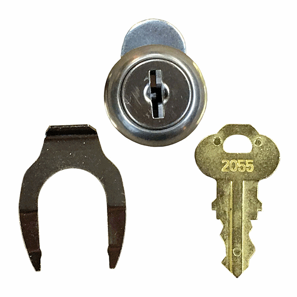 P15-399-KA-2055 - RESTROOM DISPENSER CAM LOCK - KEYED ALIKE TO 2055 - BRADLEY more images