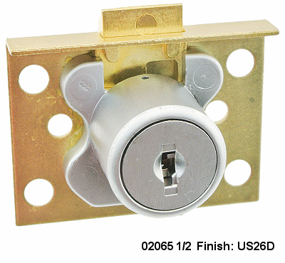 CCL 02065 1/2 Drawer Lock - US26D Finish