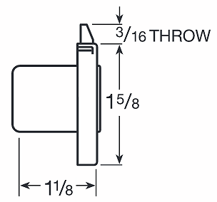 CCL 02068 1/2 Drawer Lock - Side Dimensions