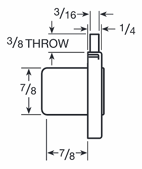 CCL 02068 Drawer Lock - Side Dimensions