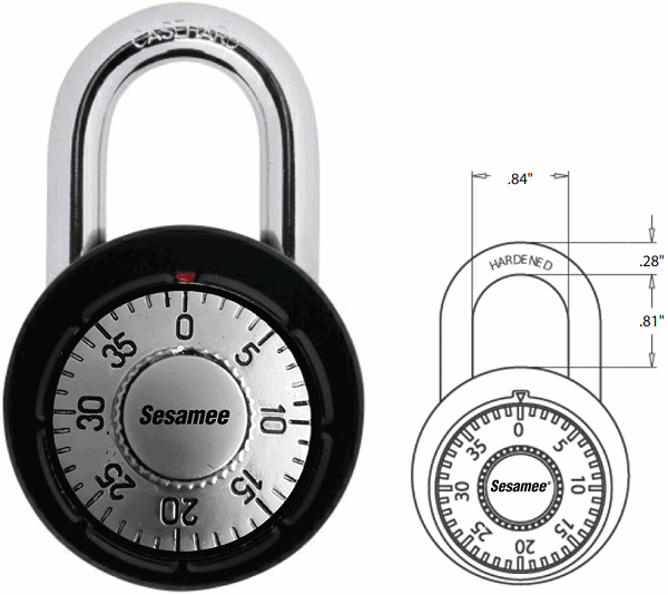 CCL K410D Padlock - Dimensions