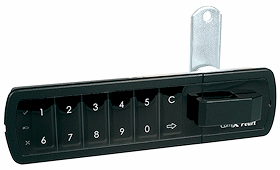 PRLK-M-L-1-BK - COMPX PEARL MATTE BLACK 7/16" LEFT HAND MOUNT PUSH BUTTON ELECTRONIC LOCK - COMPX TIMBERLINE