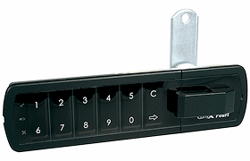 CompX Timberline Pearl Matte Black 5/8" Left Hand Mount Push Button Electronic Lock - SKU: PRLK-M-L-2-BK