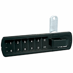 CompX Timberline Pearl Matte Black 5/8" Left Hand Mount Push Button Electronic Lock - SKU: PRLK-M-L-2-BK