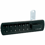 CompX Timberline Pearl Matte Black 1 3/16" Left Hand Mount Push Button Electronic Lock - SKU: PRLK-M-L-3-BK