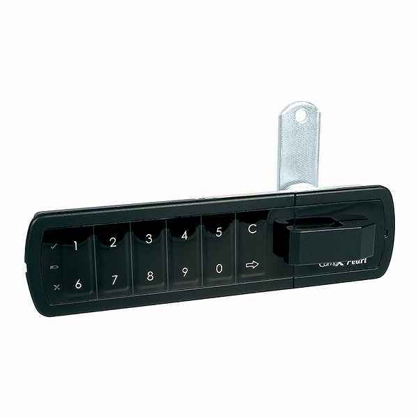 CompX Pearl PRLK-M-L-5-BK Matte Black 1 3/4" Left Horizontal Electronic Lock - Gallery Image