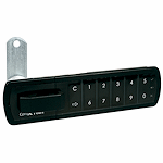CompX Timberline Pearl Matte Black 7/16" Right Hand Mount Push Button Electronic Lock - SKU: PRLK-M-R-1-BK