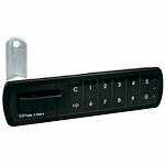 CompX Timberline Pearl Matte Black 1 3/16" Right Hand Mount Push Button Electronic Lock - SKU: PRLK-M-R-3-BK