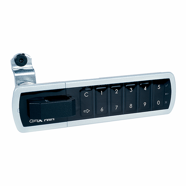 CompX Pearl PRLK-M-R-3 Satin Nickel 1 3/16" Right Horizontal Electronic Lock - Gallery Image