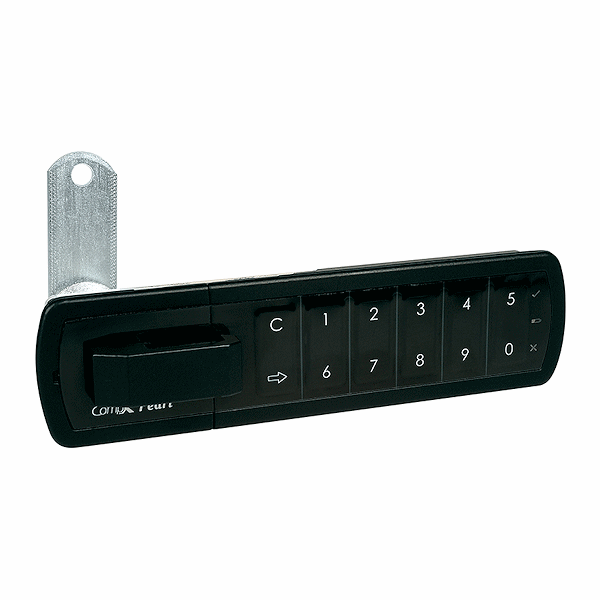 CompX Pearl PRLK-M-R-5-BK Matte Black 1 3/4" Right Horizontal Electronic Lock - Gallery Image