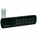 CompX Timberline Pearl Matte Black 1 3/4" Right Hand Mount Push Button Electronic Lock PRLK-M-R-5-BK