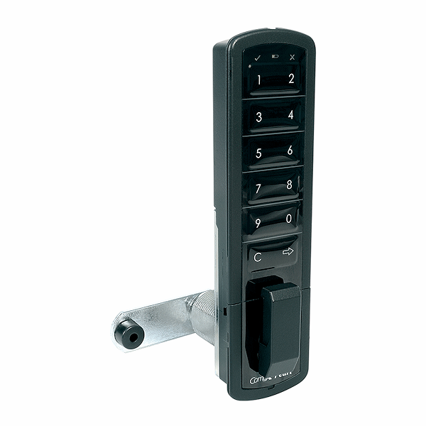 CompX Pearl PRLK-M-T-1-BK Matte Black 7/16" Bottom Vertical Electronic Lock - Gallery Image