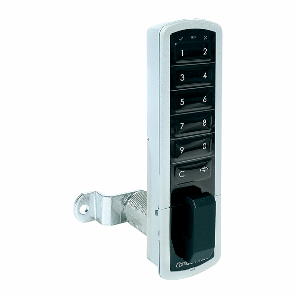 CompX Pearl PRLK-M-V-1 Satin Nickel 7/16" Bottom Vertical Electronic Lock - Gallery Image