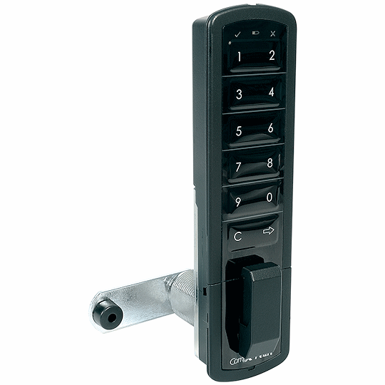 CompX Pearl PRLK-M-V-2-BK Matte Black 5/8" Bottom Vertical Electronic Lock - Gallery Image