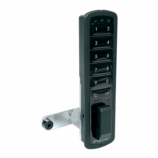 CompX Pearl PRLK-M-V-5-BK Matte Black 1 3/4" Bottom Vertical Electronic Lock - Gallery Image