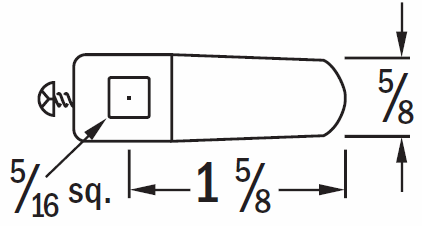 CompX National C8757-2C Latch - Dimensions