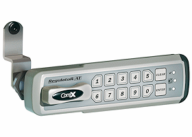 REG-M-V-3 - REGULATOR MANUAL LOCKING - VERTICAL MOUNT - KNOB AT BOTTOM - 1-3/16" CYLINDER - SILVER FINISH - COMPX NATIONAL