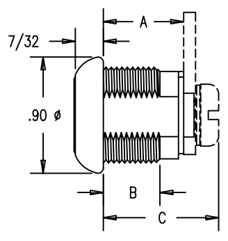 ULR-1375STD-217 - 1 3/8" CAM LOCK - KEYED ALIKE TO FL217 - ESP more images