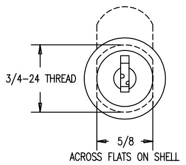 ULR-1375STD-217 - 1 3/8" CAM LOCK - KEYED ALIKE TO FL217 - ESP more images