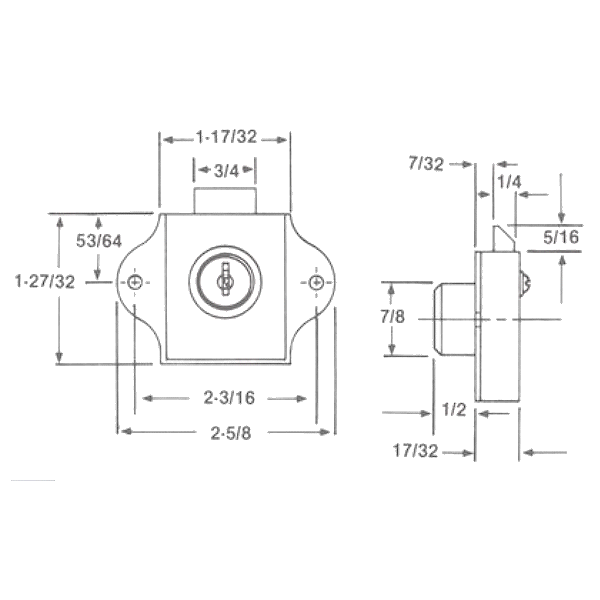 ESP XW2833 Spring Bolt Drawer / Door Lock - Gallery Image #3