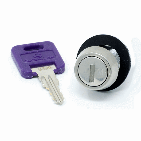 CLB-G301-118-SS - 1 1/8" CAM LOCK - KEYED TO G301 MASTER KEYED - GLOBAL LINK more images