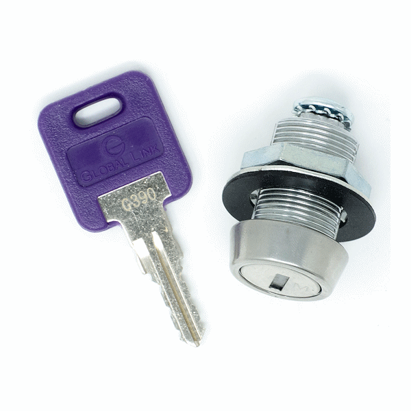 CLB-G348-78-SS - 7/8" CAM LOCK - KEYED TO G348 MASTER KEYED - GLOBAL LINK more images